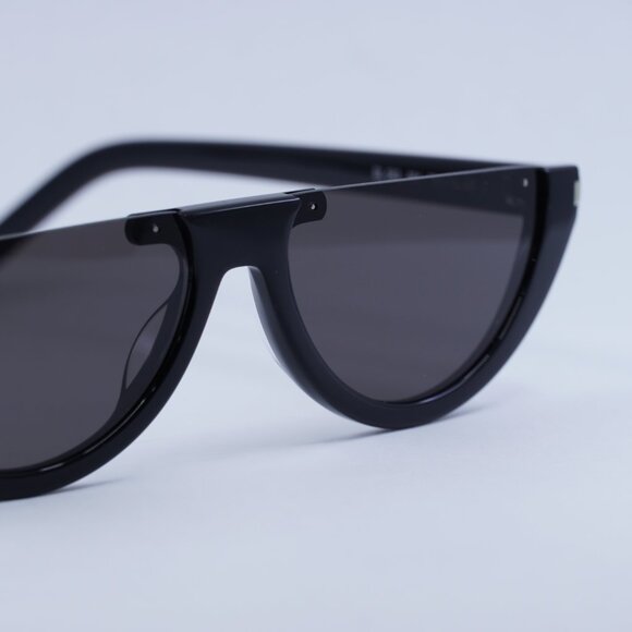 ?️ New Saint Laurent SL563 001 Sunglasses - Black Frame, Black Lenses